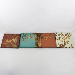 Grandin Road Set of 4 Four Seasons Art Décor Canvas Panels
