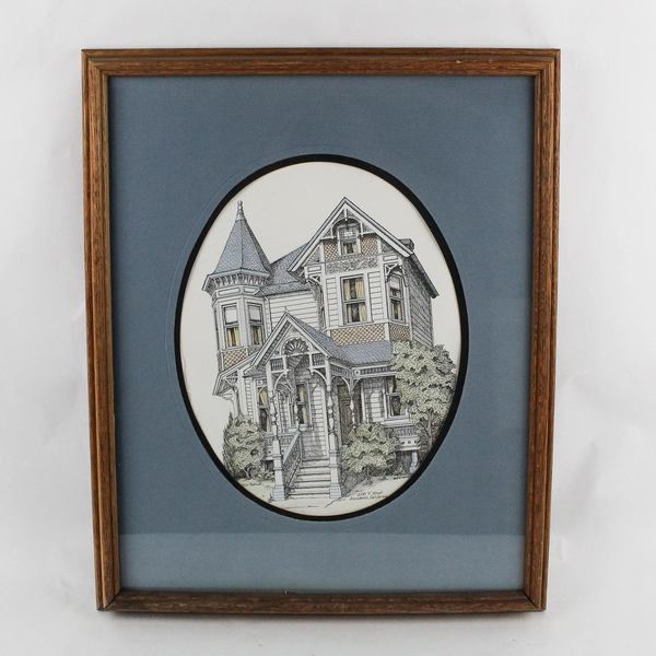 Debbie Patrick 2330 "H" Street Victorian House Sacramento CA Framed
