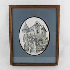 Debbie Patrick 2330 "H" Street Victorian House Sacramento CA Framed