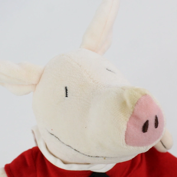 2008 Merrymakers Olivia Pig W/ Red Dress Black & White Tights 8.5” Plush Toy