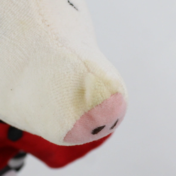 2008 Merrymakers Olivia Pig W/ Red Dress Black & White Tights 8.5” Plush Toy