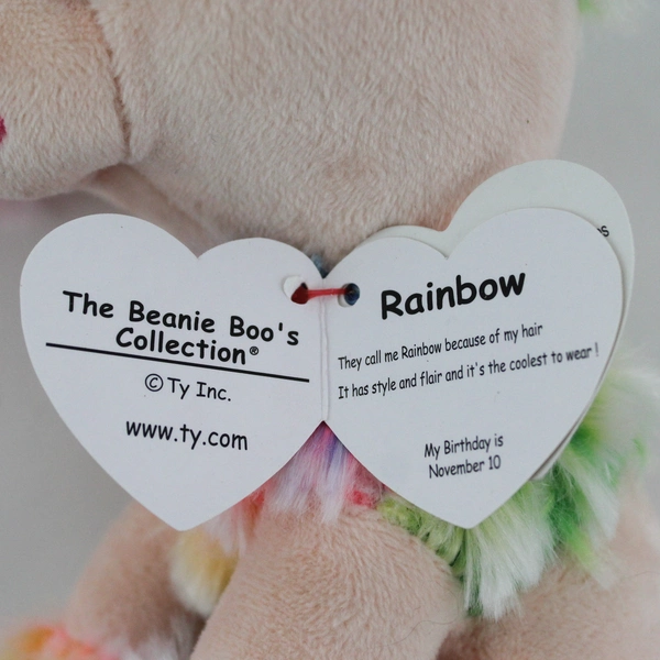 2022 Ty Beanie Boos Rainbow Poodle 6" Plush w/Tag