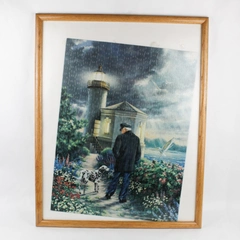 Framed Jigsaw Puzzle "The Lighthouse Keeper" by Dona Gelsinger