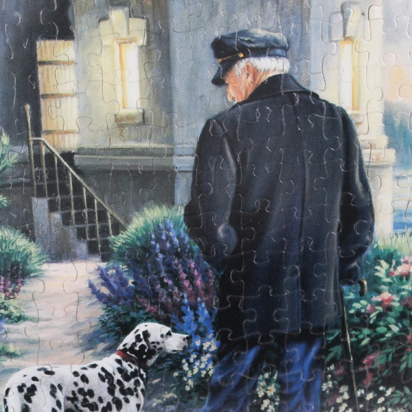 Framed Jigsaw Puzzle "The Lighthouse Keeper" by Dona Gelsinger