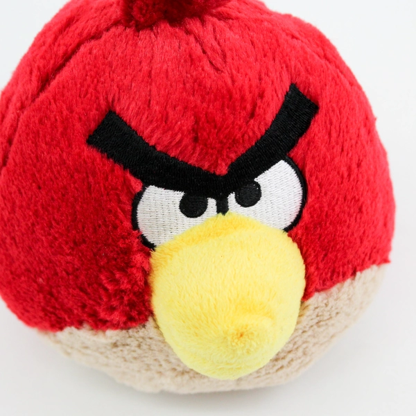 2010 Commonwealth Toys Angry Birds Plush Red Bird Plush 5"