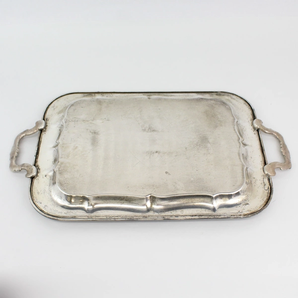 Vtg National Silver 1060 Silver Plated Serving Tray Rectangular 20.5" x 11.5"