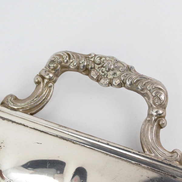 Vtg National Silver 1060 Silver Plated Serving Tray Rectangular 20.5" x 11.5"