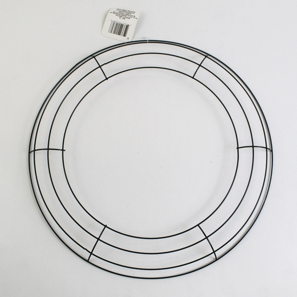 Lot Of 3 Floral Garden Matching Green Metal Wreath Ring 14" Diameter (35.6 Cm)