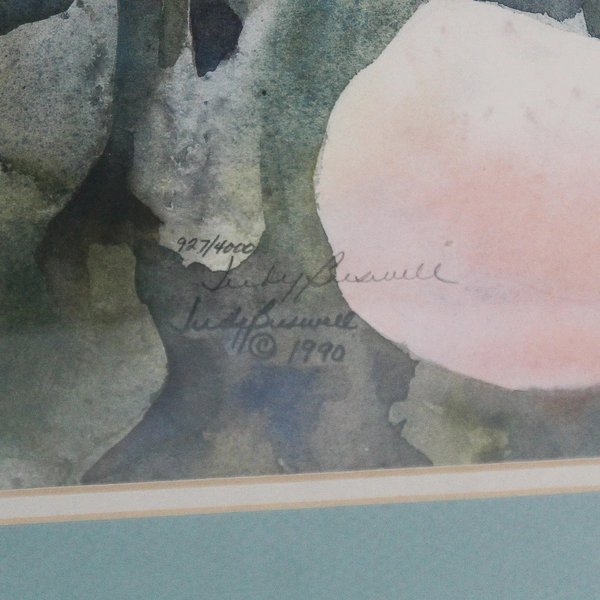 Judy Buswell Watercolors 1990 Framed Fine Art Print 927 Of 4000 Signed