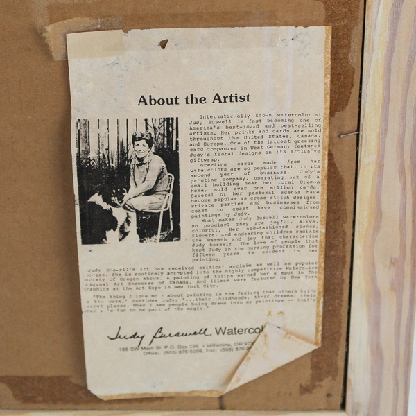 Judy Buswell Watercolors 1990 Framed Fine Art Print 927 Of 4000 Signed