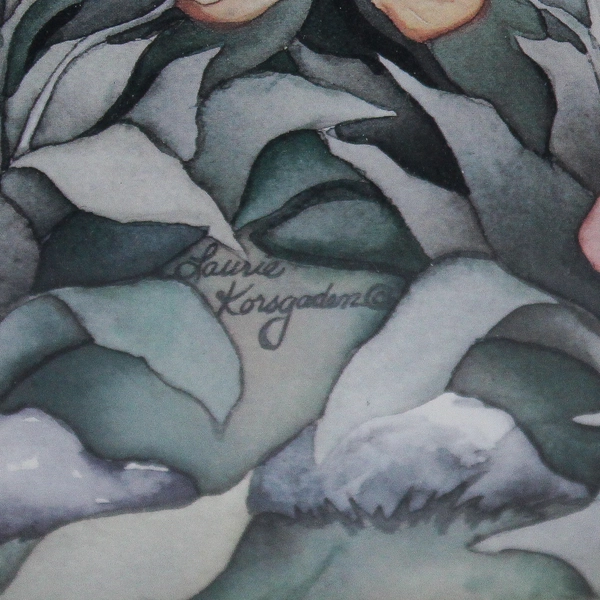 Country Garden Picture Laurie Korsgaden Framed Matted 