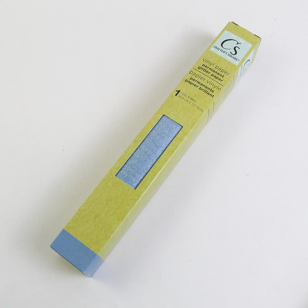 Lot Of 2 Crafter's Square Vinyl Paper Blue Glitter & Removable 12" x 48"