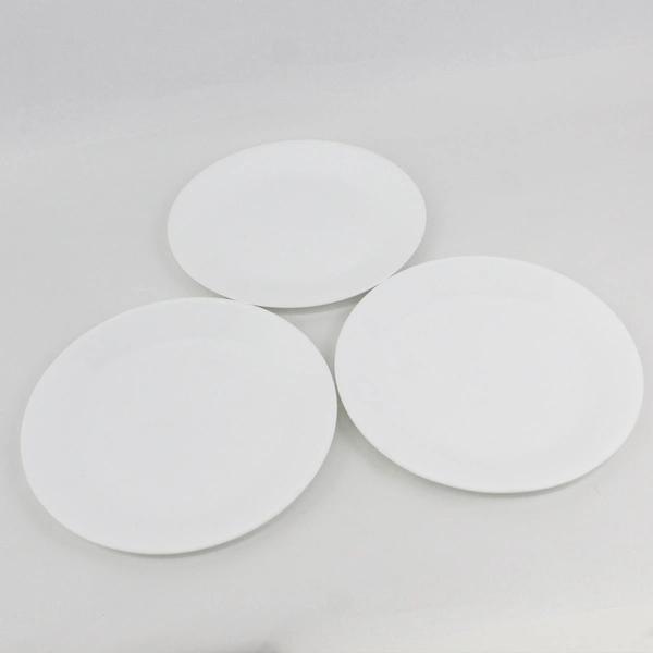 Lot of 3 Corelle Vitrelle Dazzling White Dinner Plates  10.25 Inch 