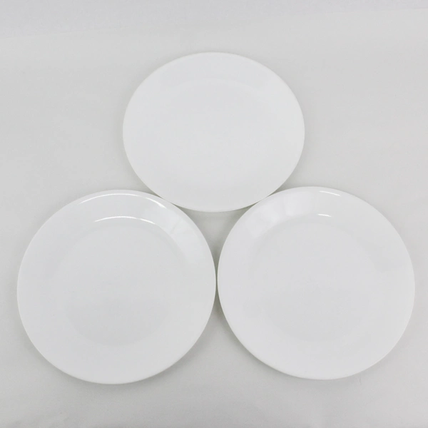 Lot of 3 Corelle Vitrelle Dazzling White Dinner Plates  10.25 Inch 