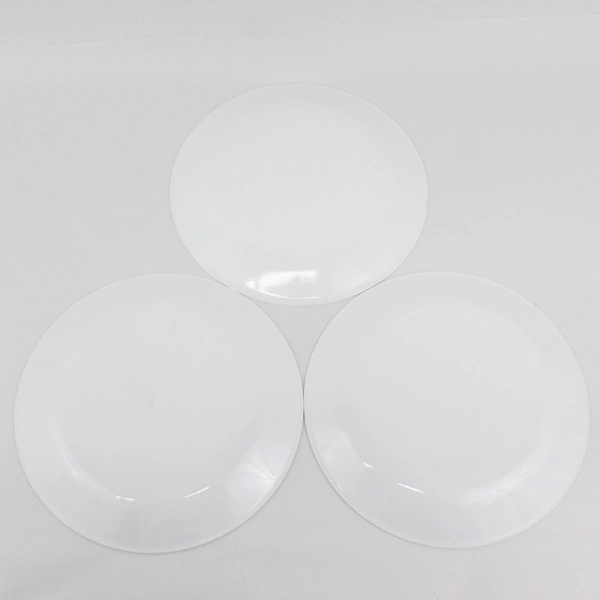 Lot of 3 Corelle Vitrelle Dazzling White Dinner Plates  10.25 Inch 