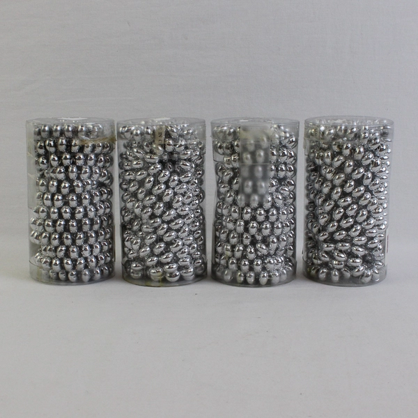 Lot Of 4 Allstate Floral & Craft Inc Matching Silver 9' Beads Garland