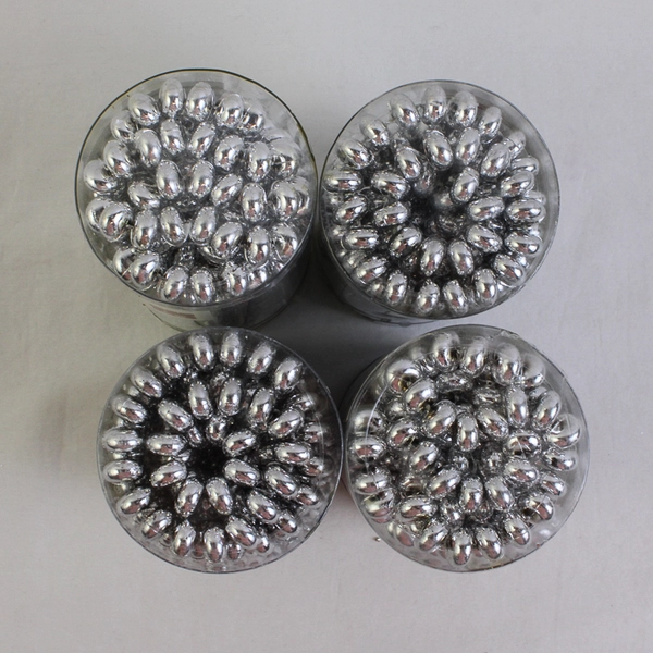 Lot Of 4 Allstate Floral & Craft Inc Matching Silver 9' Beads Garland