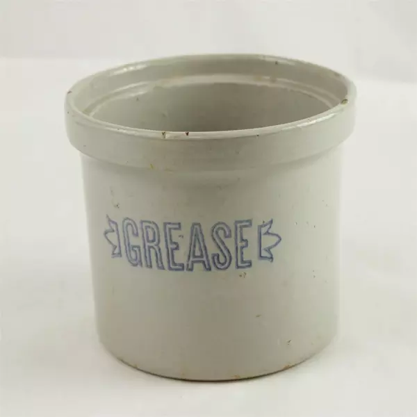 Ceramic Grease Jar No Lid 6 x 6 x 5.5in Kitchen Crock