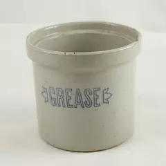 Ceramic Grease Jar No Lid 6 x 6 x 5.5in Kitchen Crock