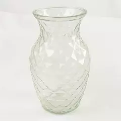 Textured Sweetheart Vase Diamond Pattern Decorative 7.5in