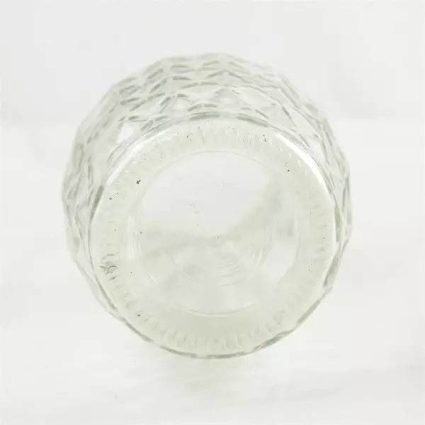 Textured Sweetheart Vase Diamond Pattern Decorative 7.5in