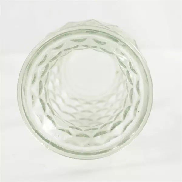 Textured Sweetheart Vase Diamond Pattern Decorative 7.5in