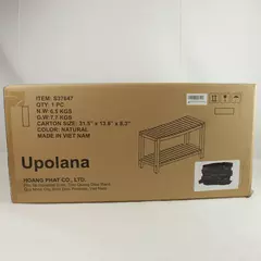 Upolana Teak Shower Bench Natural Finish Waterproof 31in x 14.5in New