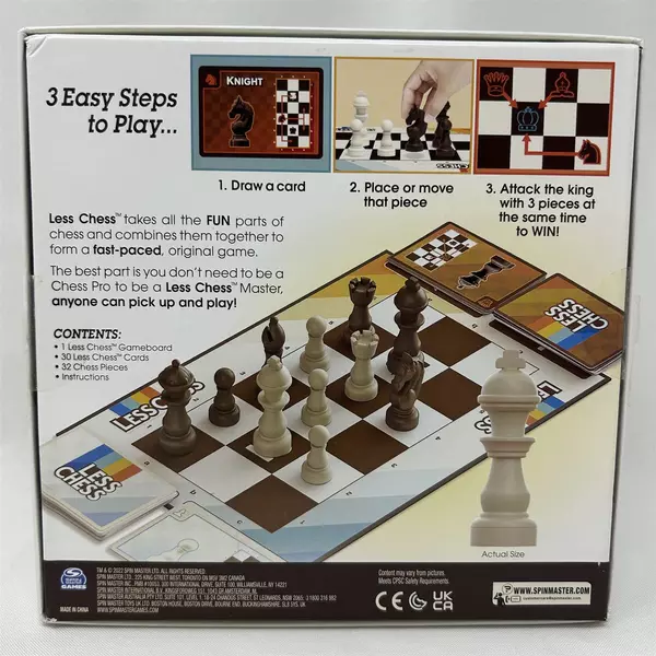 Less Chess Spin Master 2-Player Board Game Ages 8+