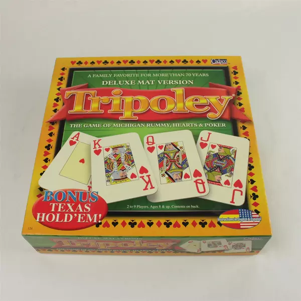 Tripoley Deluxe Game Michigan Rummy Hearts & Poker Bonus Buy