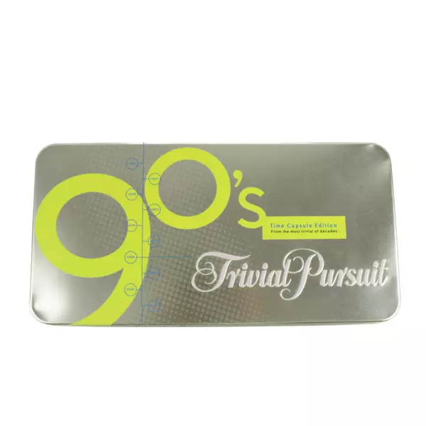 Trivial Pursuit 90s Trivia Tin Time Capsule Edition Board Game