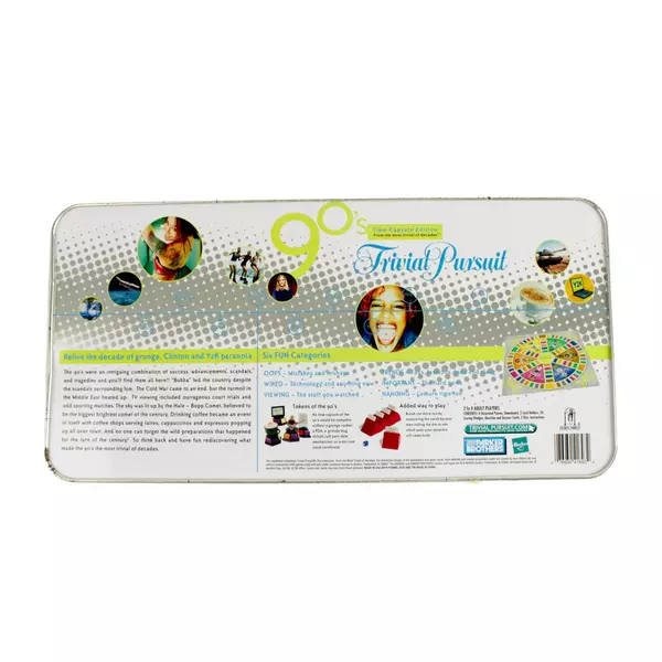 Trivial Pursuit 90s Trivia Tin Time Capsule Edition Board Game