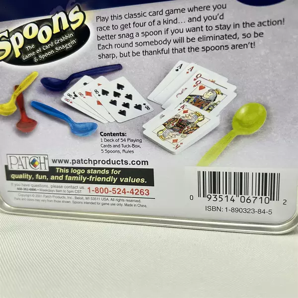 Spoons in Tin Card Game Party Travel Tin Edition