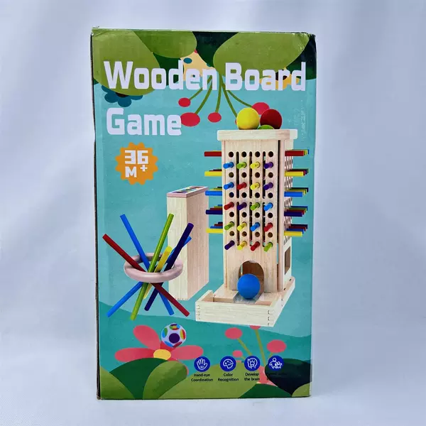 3-in-1 Montessori Wooden Board Game for Kids Educational Motor Skills Toy