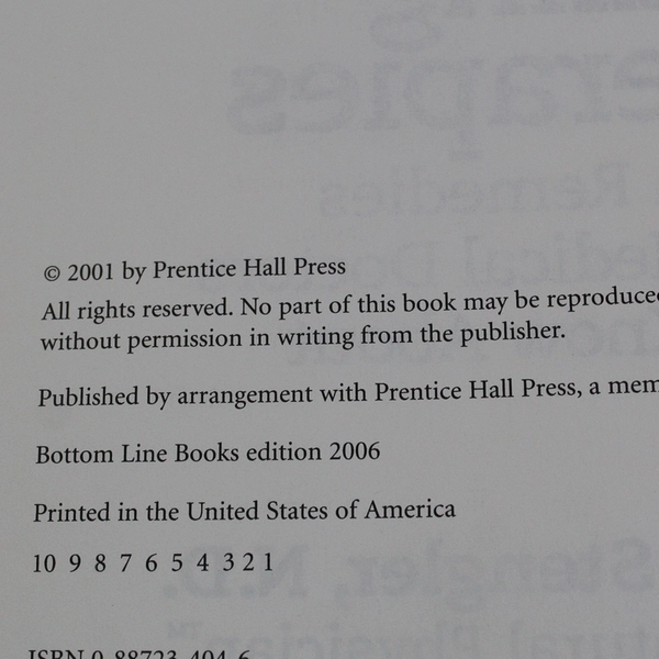 The Natural Physician's Healing Therapies by Mark Stengler 2006 Hardcover