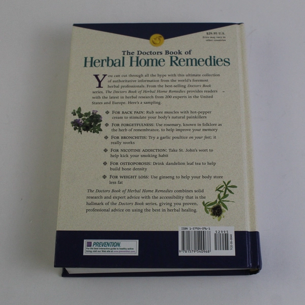 The Doctors Book of Herbal Home Remedies 2000 Prevention Health Books HC