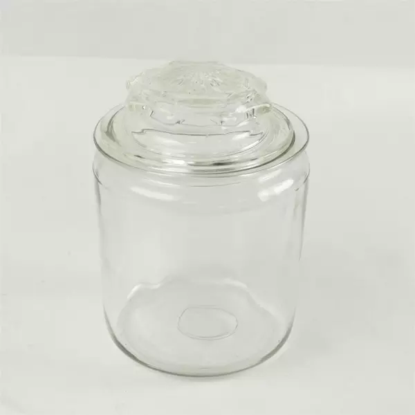 Anchor Hocking Heritage Hill Glass Apothecary Jar w/ Lid 7"