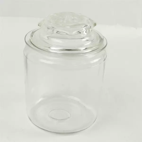 Anchor Hocking Heritage Hill Glass Apothecary Jar w/ Lid 7"