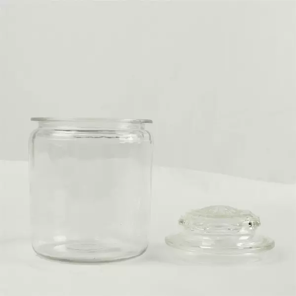 Anchor Hocking Heritage Hill Glass Apothecary Jar w/ Lid 7"