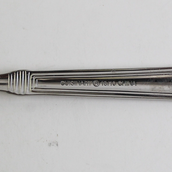 Lot of 3 Cuisinart Exeter Pattern 18/10 SS Salad Fork Sugar Spoon Cold Meat Fork