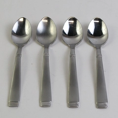 Lot of 4 Cambridge Silver Metro-Sand Pattern Teaspoons SS 6.25" Rare HTF