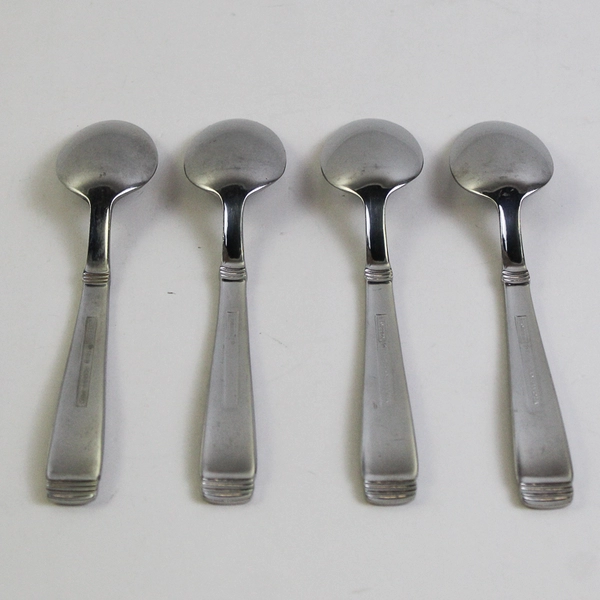 Lot of 4 Cambridge Silver Metro-Sand Pattern Teaspoons SS 6.25" Rare HTF