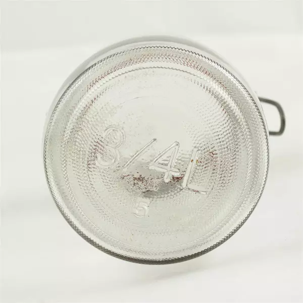Vintage Clear Glass Canister Jar 6" Wire Bale Hinged Lid