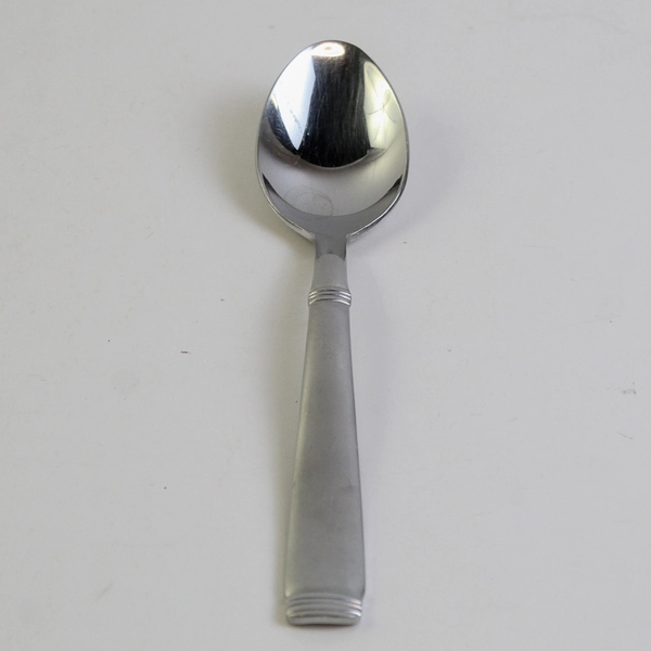 Lot of 3 Cambridge Metro-Sand Pattern Soup Spoons 18/8 SS 7.25" Rare HTF Korea