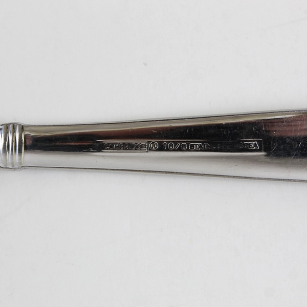 Lot of 3 Cambridge Metro-Sand Pattern Soup Spoons 18/8 SS 7.25" Rare HTF Korea