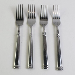 Lot of 4 Cambridge Silver Meridian Pattern Dinner Forks Stainless 8" Good