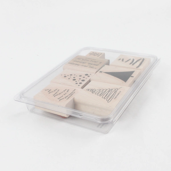 Lot of 7 Pieces Wood Stamps Christmas-Themed Designs - Stampin' Up, 2005