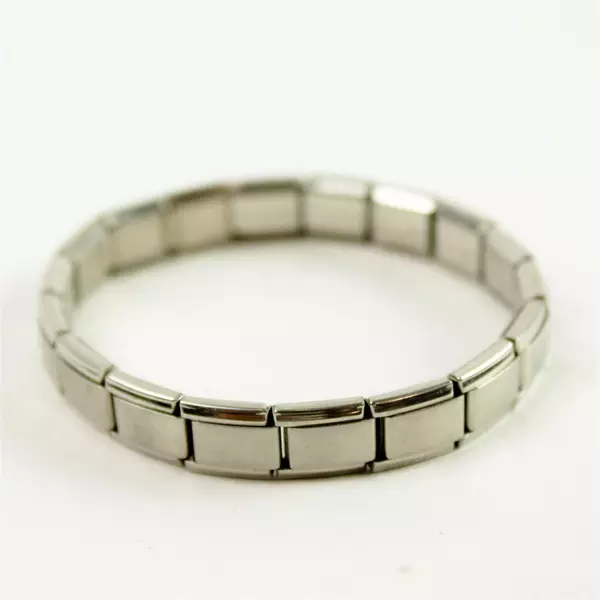 Zoppini Stainless Steel Initial Charm Bracelet BGF Pre-Owned Lightweight