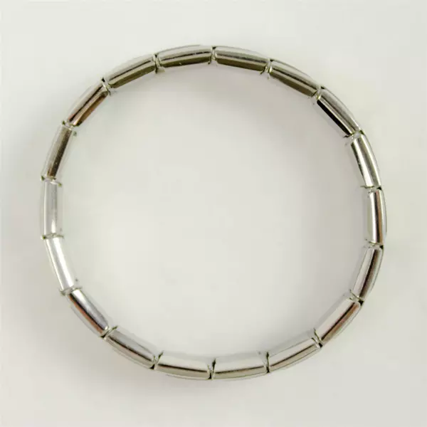 Zoppini Stainless Steel Initial Charm Bracelet BGF Pre-Owned Lightweight