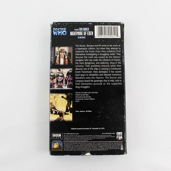 Doctor Who: Nightmare Of Eden VHS, 1999, BBC Video, Tom Baker, 4th Doctor