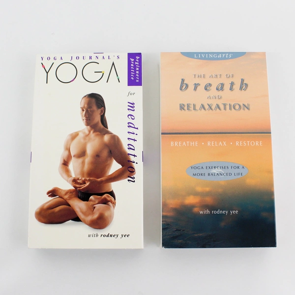 Lot Of 2 Living Arts Yoga For Meditation & Art Of Breath And Relaxation (VHS)